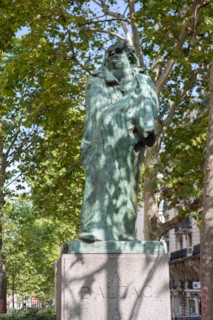 Paris, Boulevard Raspail, statue of Honoré de Balzac by Auguste Rodin,