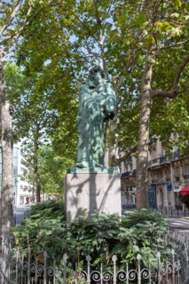 Paris, Boulevard Raspail, statue of Honoré de Balzac by Auguste Rodin,