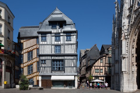 Rouen (Seine Maritime), timbered frame house on the place Barthélémy