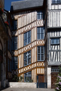 Rouen (Seine Maritime), timbered frame house on the place Barthélémy