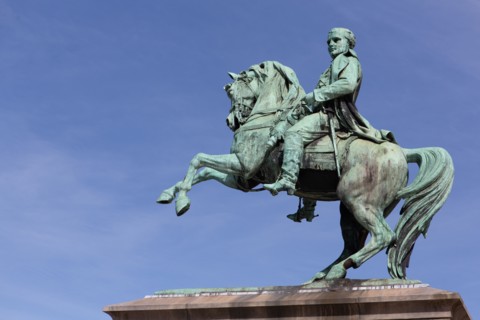 Rouen (Seine Maritime), equestrian statue of Napoléon