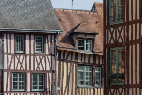 Rouen (Seine Maritime), angle of the Rue Molière and rue Martainville