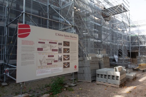Rouen (Seine Maritime), chantier de restauration de l'Aître Saint-Maclou