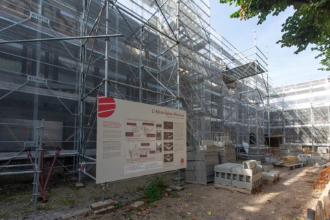 Rouen (Seine Maritime), chantier de restauration de l'Aître Saint-Maclou