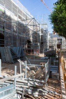 Rouen (Seine Maritime), chantier de restauration de l'Aître Saint-Maclou