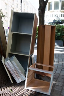 Paris, bulky waste on the pavement