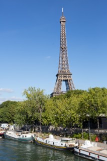 Paris,the Seine river and the Eiffel Tower