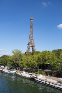 Paris,the Seine river and the Eiffel Tower