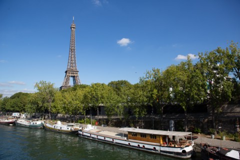 Paris,the Seine river and the Eiffel Tower