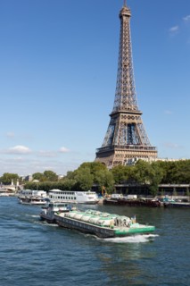 Paris,the Seine river and the Eiffel Tower