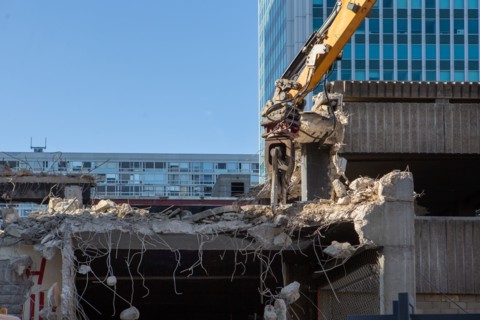 Paris, construction site of the Ilôt Gaité