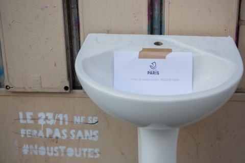 Paris, bulky waste on public road