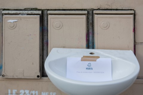 Paris, bulky waste on public road