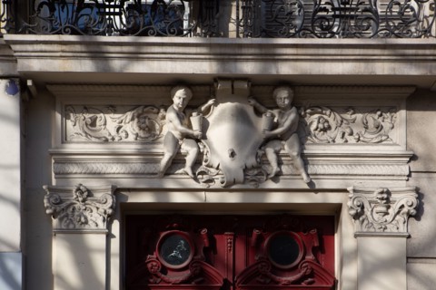 Paris, carved pediment