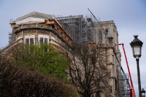 Cathédrale Notre-Dame de Paris, one year after the fire on the evening of 15 April 2019