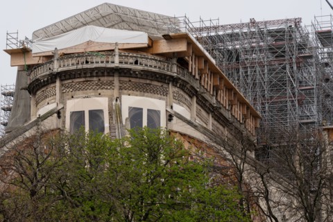 Cathédrale Notre-Dame de Paris, one year after the fire on the evening of 15 April 2019