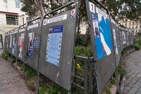 Paris, panneaux électoraux