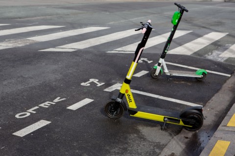 Paris, parking only for bicycles and scooters