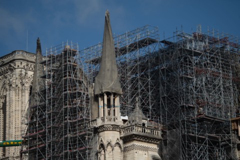 Cathédrale Notre-Dame de Paris, one year after the fire on the evening of 15 April 2019