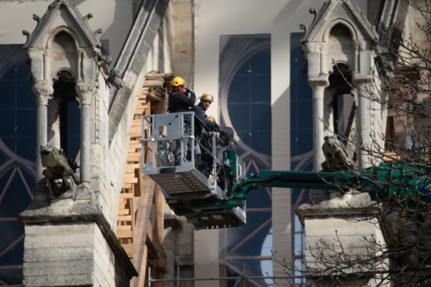 Cathédrale Notre-Dame de Paris, one year after the fire on the evening of 15 April 2019