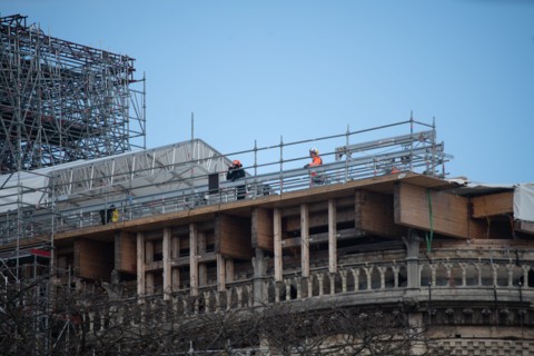 Cathédrale Notre-Dame de Paris, one year after the fire on the evening of 15 April 2019