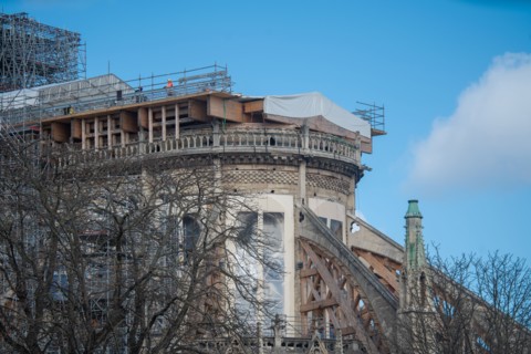 Cathédrale Notre-Dame de Paris, one year after the fire on the evening of 15 April 2019