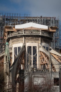 Cathédrale Notre-Dame de Paris, one year after the fire on the evening of 15 April 2019