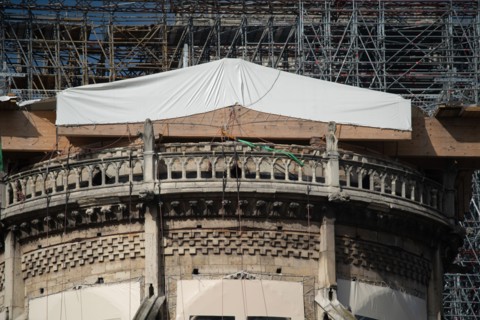 Cathédrale Notre-Dame de Paris, one year after the fire on the evening of 15 April 2019