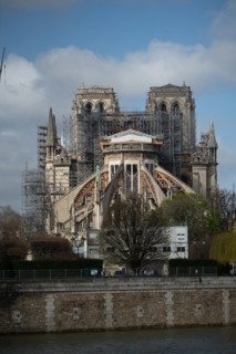 Cathédrale Notre-Dame de Paris, one year after the fire on the evening of 15 April 2019