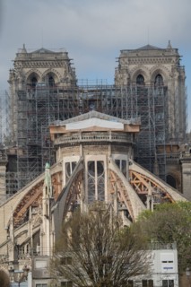 Cathédrale Notre-Dame de Paris, one year after the fire on the evening of 15 April 2019