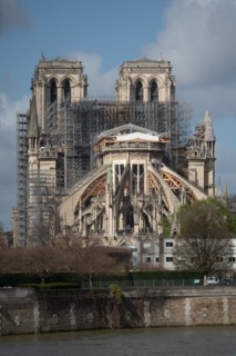 Cathédrale Notre-Dame de Paris, one year after the fire on the evening of 15 April 2019