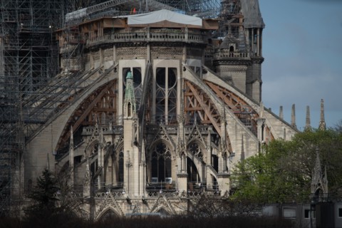 Cathédrale Notre-Dame de Paris, one year after the fire on the evening of 15 April 2019