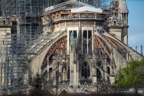 Cathédrale Notre-Dame de Paris, one year after the fire on the evening of 15 April 2019