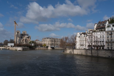 Cathédrale Notre-Dame de Paris, one year after the fire on the evening of 15 April 2019