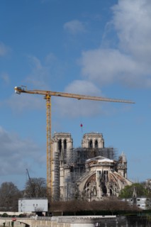 Cathédrale Notre-Dame de Paris, one year after the fire on the evening of 15 April 2019