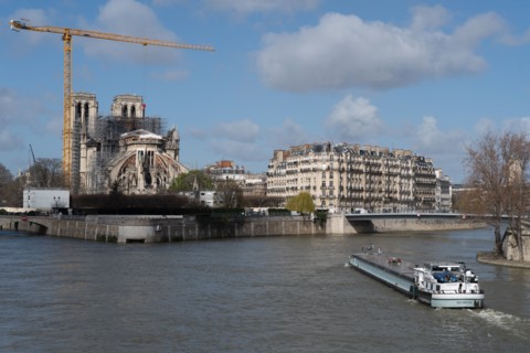 Cathédrale Notre-Dame de Paris, one year after the fire on the evening of 15 April 2019