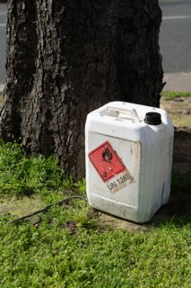 Paris, chemical product laid at the bottom of a tree