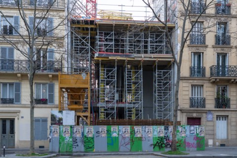 Paris, chantier de construction