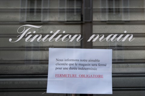 Paris, commerce fermé pour cause d’épidémie de coronavirus