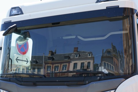 Trouville-sur-Mer, windscreen of a truck