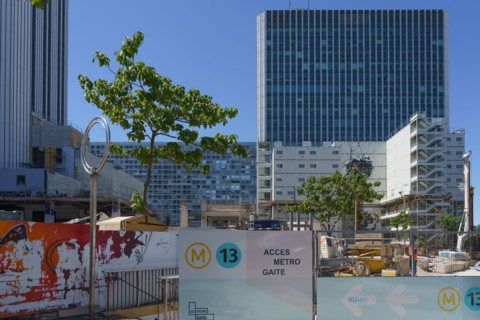 Paris, avenue du Maine, chantier du futur centre commercial Gaité