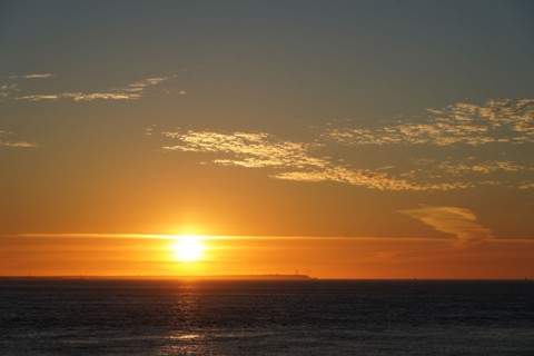 Pointe de Kermorvan, Finistère nord, soleil couchant