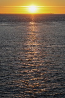Pointe de Kermorvan, Finistère nord, soleil couchant