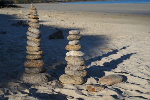 Empilement de galets, Pointe de Kermorvan, North tip of Finistère