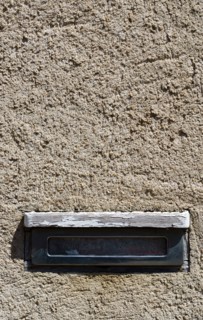 Letter box in a wall