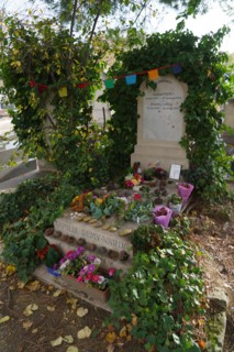 Paris, cimetière du Montparnasse, tombe d'Agnès Varda et Jacques Demy