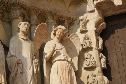 Cathédrale Notre-Dame à Reims, ange au sourire