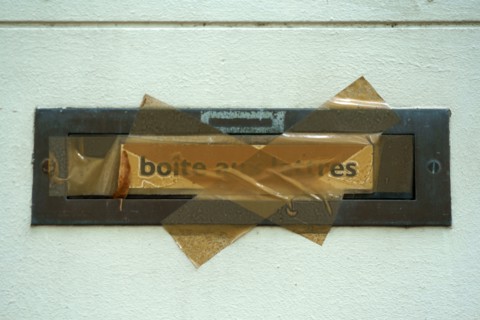 Boîte aux lettres condamnée
