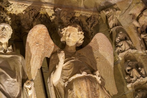 Reims, cathédrale Notre-Dame de nuit