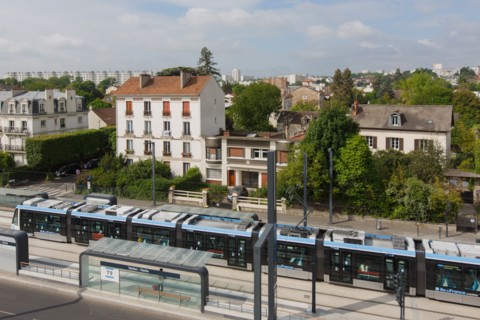 Tramway station in Choisy-le-Roi